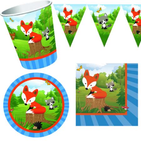 Kleiner Fuchs Party Set für 8 Kinder